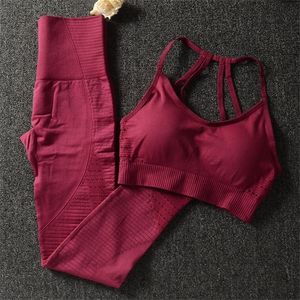 Gym 2 Piece Set Workout Clothes for Women Sports Bra and Leggings Wear Clothing Athletic Yoga 220330