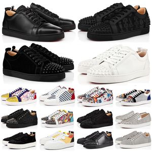 Luxus Designer Low Dress Schuhe Herren Freizeitschuhe Sneakers Glitzer Grau Nieten Leder Wildleder Camo Grün Herren Damen Mode Spikes Büro Karriere Hochzeit Trainer Schuh