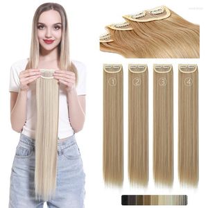 Synthetic Wigs Clips In False Styling Hair Long Straight Hairpieces For Women Grils High Temperature Fiber Set Kend22