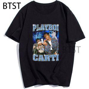 Playboi carti vintage skjorta rap hip hop tshirt perfekt gåva för män kvinnor mode grafisk streetwear t shirt bomull hip hop topp 220608