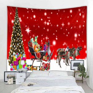 Christmas Wall Rug Gift Background Hanging Rugs Holiday Decoration Household Items Large Blanket J220804