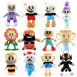 13 Estily cophead Mugman The Chalice Pleph Plush Breking Rodey Doll de desenhos animados para crianças Presentes de Natal 220621