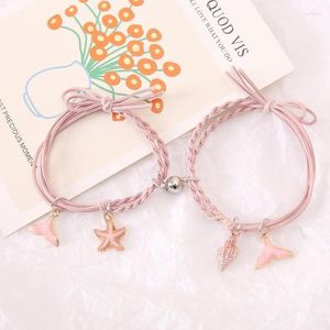 Link łańcuch para bransoletka 2-PCS SET STYL STYL RETRO TAI Chi Akcesoria Ręcznie tkana przyjaciółka BFF Friendship Jewelry Kent22