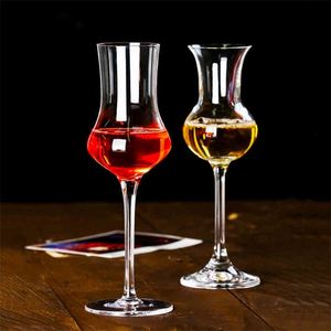 Wine Taster Exclusive Use Slender Waist Tulip Crystal Cup Liqueur Wine Glass Wedding Champagne Fragrance Smelling Goblet For Bar 210326