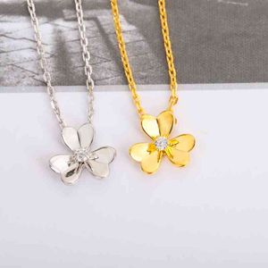 925 Necklace Sterling Silver Clover Women Gold Charm Fashion European Popular Brand Classic Luxury Jewelry Party Gifts