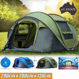 290x200x130cm tenda automática ao ar livre 6 pessoas piquenique de família que viajam a tenda de acampamento ao ar livre à prova de vento à prova de vento abrigo do sol H220419