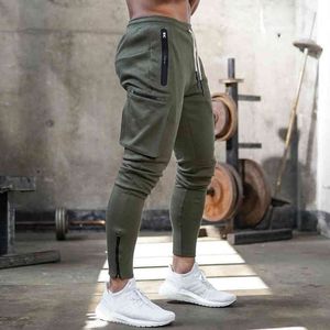Joggers dresspants Men swobodne chude spodnie multi-kieszeni spodnie męskie spodnie na siłownię trening fitness kulturystyka sport