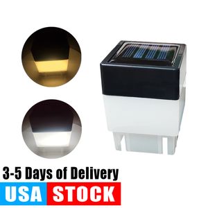 Wholesale fence post lighting resale online - Solar LED Post Cap Light Outdoor Waterproof Fence Pillar Lamps For Wrought Iron Fencing Front Yard and Backyards Gate Landscaping Residential USA Stock Crestech