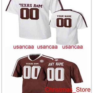 Haft niestandardowy Texas am Aggies Football Jersey Dowolne nazwisko Numer Men's Women's Youth XS-5xl 6xl koszulka