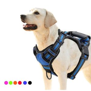 Dog Collars & Leashes Harness No Pull Breathable Reflective Pet Vest For Small Large Outdoor Running Dogs Training AccessoriesDog