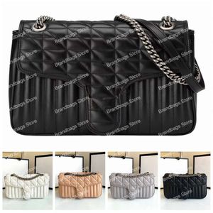 Marmont Bags Designer Chain Plouds Beald Bag Sacds Becdes Meather Fashion Classic Cross Body Body