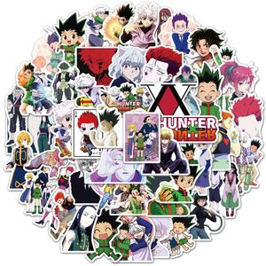 Wodoodporna naklejka 50/100 sztuk Naklejki Anime Hunter X Hunter dla gitary Laptop Telefon Case Motorcycle Cool Cartoon Graffiti Vinyl Naklejka Dzieci Zabawki Naklejki Samochodowe