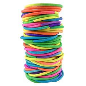 Lotto 100 pezzi taglia 3 cm accessori per porta coda di cavallo ragazza elastici elastici per bambini cravatte colorate gomma