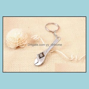 Party Favor Event Supplies Festive Home Garden Wholesale- Creative the Moveble Simation Metal Small Wrench Keychains Pendant Chaveiro Keyr