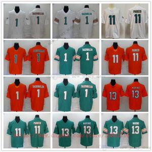 Film College Football Wear koszulki zszyte 1 tuatagovailoa 11 Devanteparker 13 Danmarino oddychający sport wysokiej jakości mężczyzna