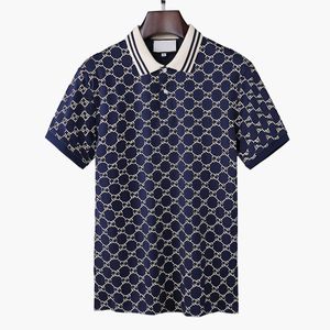 Camisa de desgaste dos homens camisa polo de alta qualidade de alta qualidade preto e branco Stripe Stand Collar Pullover Algodão Bordado Roupas respiráveis ​​M-3XL