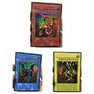 Yu Gi Oh DIY Egyptian God Slifer The Sky Dragon Toys Hobbies Hobby Collectibles Game Collection Anime Cards G220311