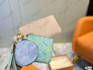 Mini TRIO POUCH Clutch Bag Womens Designer Handbags By The Pool Summer Stardust Lilas Empreinte Three pieces Pouches 3pc sets Coin Purse Key Wallets M68756 M80407