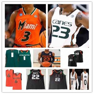 NCAA Basketball Miami Hurricanes Jersey Kameron McGusty Isaiah Wong Charlie Moore Miller Sam Waardenburg Anthony Walker Wooga Poplar Bensley