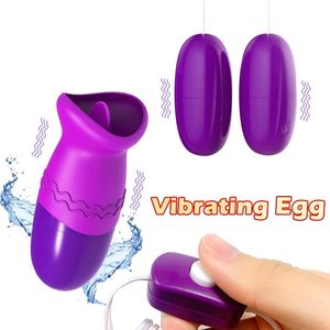 Sex Toy Massager Masturbator Tongue Licking Vibrator Usb Vibrating Egg G-spot Vagina Massage Clitoris Stimulator Toys for Women Shop