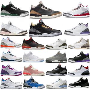 Jumpman 3 3s Buty do koszykówki Desert Elephant Black Gold Cardinal Red Pine Green Rust Pink Kumquat Neapolitan Dark Mokka Lris Navy Racer Blue Court Purple A Ma Maniere