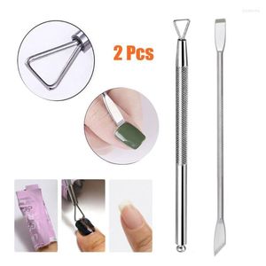 Nail Files Stainless Steel Polish Remover Art Accessories Cuticle Peeler Scraper Remove Gel Set Prud22