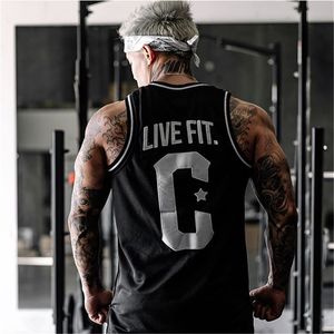 Marke Gym Workout Männer Tank Tops Patchwork Fitness Ärmelloses Shirt Stringer Herren Bodybuilding Männer Sportswear Weste Muscle Singlet 220531