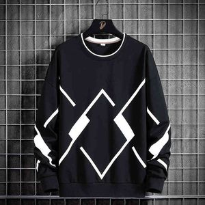 Large Men's Sweater, Youth Fattening, Clothing, Spring and Autumn Style, Round Neck, Casual Fashion Brand T-shirt, Men