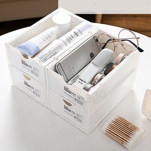 Desktop Sundries Storage Boxes Stackable Cosmetic Organizer Office Student Desk Organizers Box Plastic Drawer Type Storages Boxes BH6339 TYJ