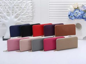 TZ Fashion Women Clutch Wallet Solid Color Style Wallet Single Stipper Wallets مصمم سيدة ذكر عملات كلاسيكية طويلة