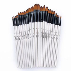 Wholesale brush pen art for sale - Group buy 12pcs Nylon Hair Wooden Handle Watercolor Paint Brush Pen Set For Learning Diy Oil Acrylic Painting Art Brushes Supplies Makeup256M