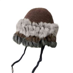 Süße kalte Hut Frauen Wolle Hut Plüsch gestrickt Winter Weihnachtsgeschenke für Freundin U4LE T220805