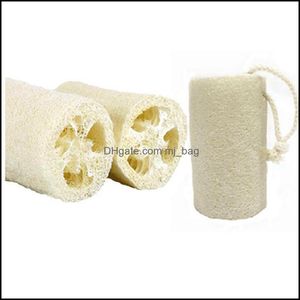 Escovas de banho esponjas Scrubbers Acessórios para o banheiro Jardim em casa 4 polegadas Loofah Luffa para o corpo Remova a pele morta e a ferramenta de cozinha prato