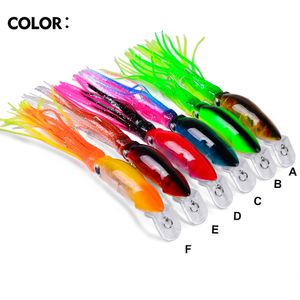 Nuovo 240 Pz/lotto 6 Colori 17.5 cm 19g Simulazione Calamari Richiamo di Pesca Esca Kit 3D Occhi Olografici Esche da Pesca in Acqua Salata Stabile e Allettante K1646