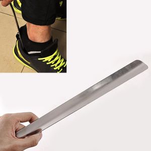 Wholesale-Professional 42 Cm Silver Stainless Steel Shoe Horn Spoon Shape Shoehorn Lifter #MD879