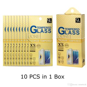Proteggi schermo in vetro temperato durezza 9H per iP 15 14 13 12 pro max X XS 8 7 con scatola di carta