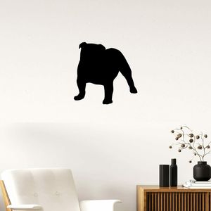 English Bulldog Breed Dog Metal Wall Sign | Dog Silhouette Wall Decor