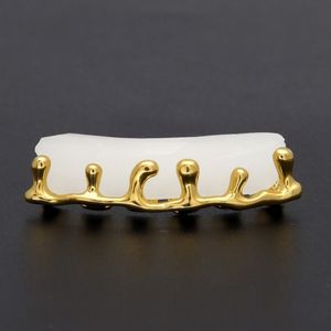Позолоченные зубы Grillz Капельные грили из вулканической лавы Высококачественные мужские ювелирные изделия в стиле хип-хоп