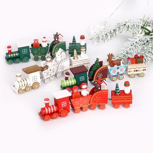 Decorazioni natalizie Navidad Treno in legno Ornamento Decorazione per la casa Regalo di Babbo Natale Noel 4 nodi 2022 Anno Natale DecorNatale