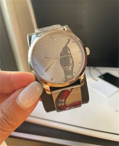 Премиум-дизайнерские мужские часы с украшением в виде коралловой змеи, нержавеющая сталь 361L, 38 мм, часы с круглым корпусом, водонепроницаемые наручные часы, подарки