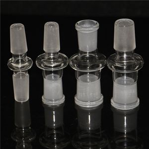 10 Styles glass adapter water pipe 7cm Hookah Adaptors 14mm 18mm male female glass converters for bong oil rig