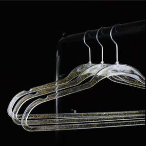 40-45cm Non-Slip Hangers Transparent Hanger Plast Klädhängare Osynlig Garderob Hängare Rack RRE13981