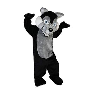 Pluche grijs wolf mascotte kostuum unisex knuffel dieren fursuit kostuums cartoon wolf karakterkleding