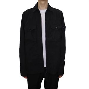 New spring and autumn ins Men Full Zipper Shirt Jacket Men's Jacket With Patch Pockets