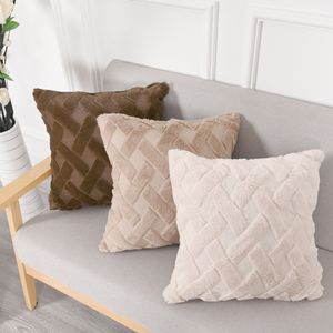 Pillow Case Fashion Design Cushion Covers 45x45cm Decorative Pillow for Livingroom Pillowcase Pattern Fur Plush 220714