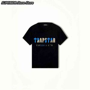 Etiketler ile yüksek kaliteli trapstar moda sokak gelgit markası t-shirt trapstar renkli mektuplar harajuku tee sokak kıyafetleri