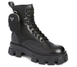 Fashion Winter Women Rois Martin Boots Black Military Inspired Combat Boot Nylon Pouch adjunto a la Store Tobre Boots Botss Diseñador de lujo