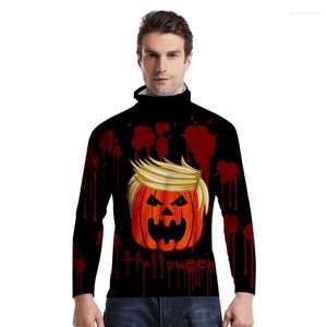 Men's Hoodies & Sweatshirts Printed Long Sleeve Autumn Round Neck Scarf Shirt Scary Pumpkin Lantern Series Men's T-shirt Halloween Theme