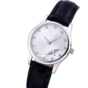 Relógio feminino boutique simples 30mm 316 Caixa de aço inoxidável Quartz Movimento mineral Super espelho Leatra Moda All-Match Diamond Watches 2022