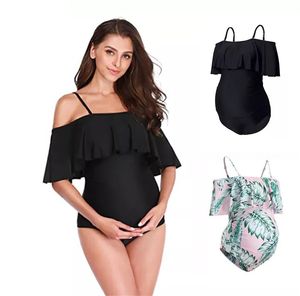 Frauen Badebekleidung Mode Umstandsbadeanzug werdende Mutter einteiliger Badeanzug Schwangerschaft Strandmode Bikini Umstandsschwimmkleidung